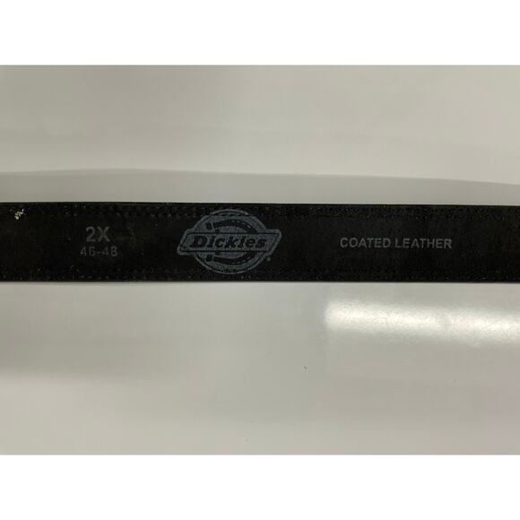 New No Tags Dickies Black Coated Leather Belt 2X - 46-48 Anchor Buckle Closure - Picture 2 of 9